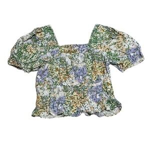 Cynthia Rowley Crop Top Women Pastel Floral Small